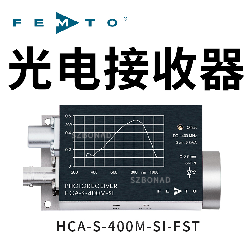HCA-S-400M-SI-FC固定增益400MHz光電接收器德國FEMTO